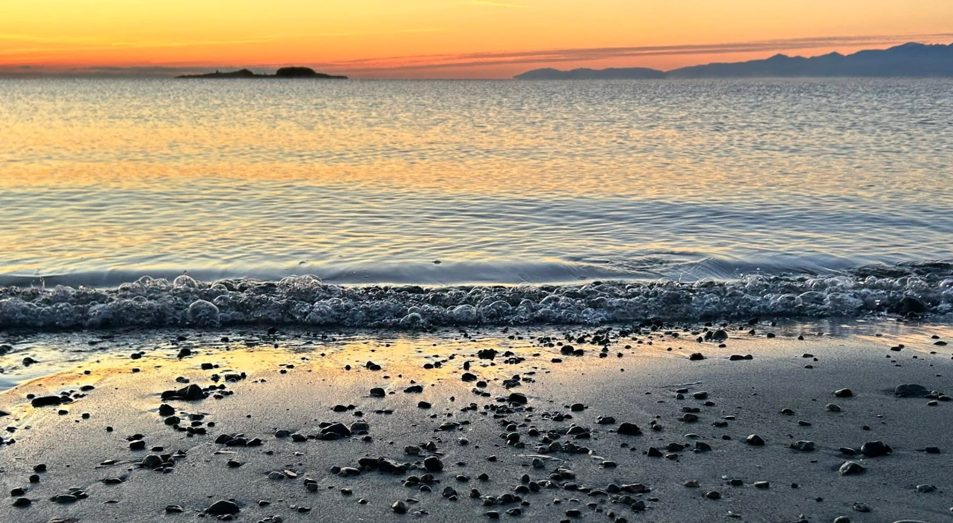 Calm evening waters along the Colwood shoreline